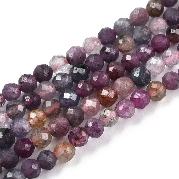 Natürlicher gemischter Edelstein Perlenstrang 2,5 - 2,7 mm facettiert (ca. 150 Perlen / ca. 40 cm Lä