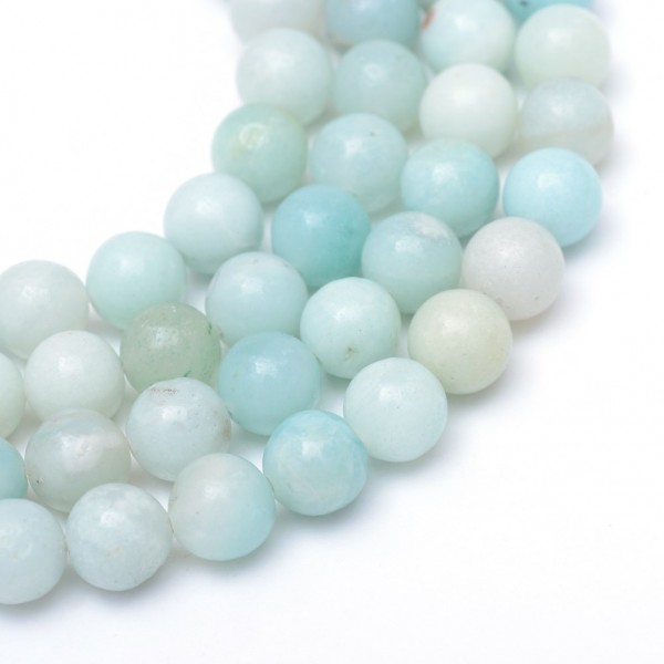 Natürlicher Amazonit Perlenstrang 4 - 5 mm glatt Klasse A (ca. 83 Perlen / ca. 38 cm Länge)