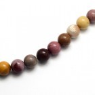 Natürlicher Mookait Perlenstrang rund glänzend 4 mm (ca. 97 Perlen / ca. 36,5 cm Länge)