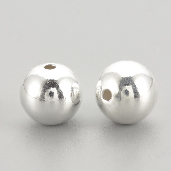 2 Sterling Silber Perlen 4 mm rund