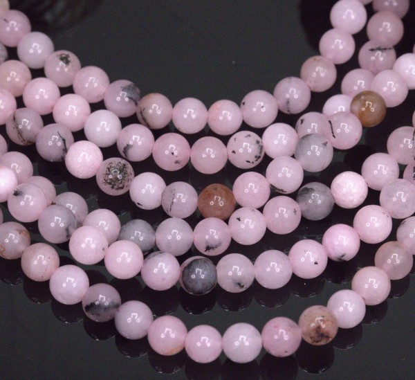Natürlicher Kirschblüten Jaspis Perlenstrang 6 - 6,5 mm (ca. 63 Perlen / ca. 38 cm Länge)