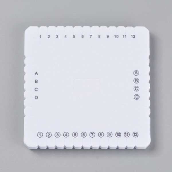 Kumihimo Flechtscheibe Kunststoffscheibe quadratisch mit nummerierten Kerben